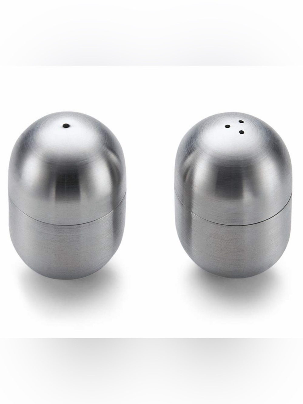 Philippi Humpty Dumpty Stainless Steel Salt and Pepper Shaker Set - Silver